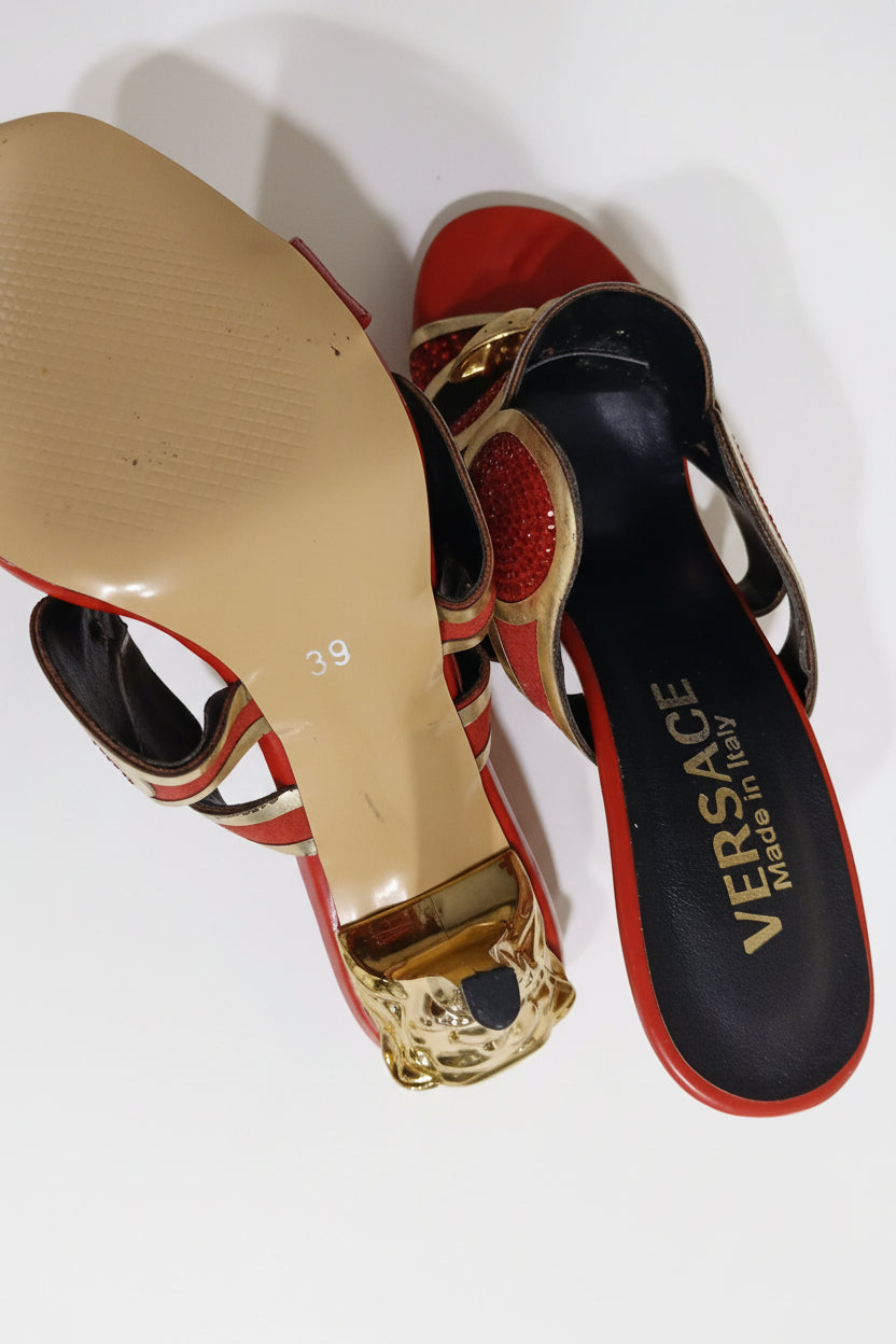 (Women’s Red “Versacia” Heels – Worn Once, Great Condition)