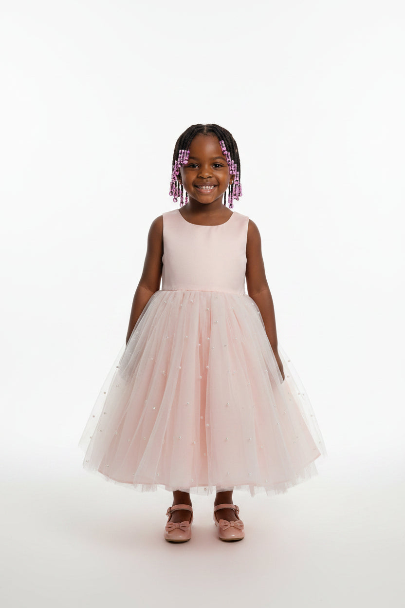 Pink Tulle Party Dress – Size-5T 5 Years (Used)