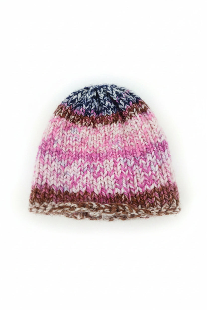 A slightly used Cozy Multicolor Knit Winter Beanie – Unisex