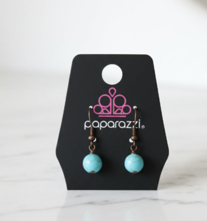 Paparazzi Turquoise Bead Drop Earrings