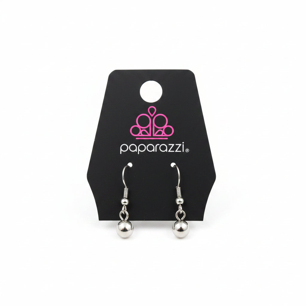 Paparazzi Silver Drop Earrings