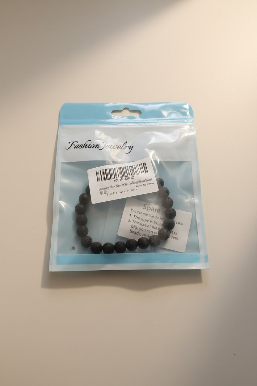 Black Wooden Bead Hail Mary Rosary Bracelet